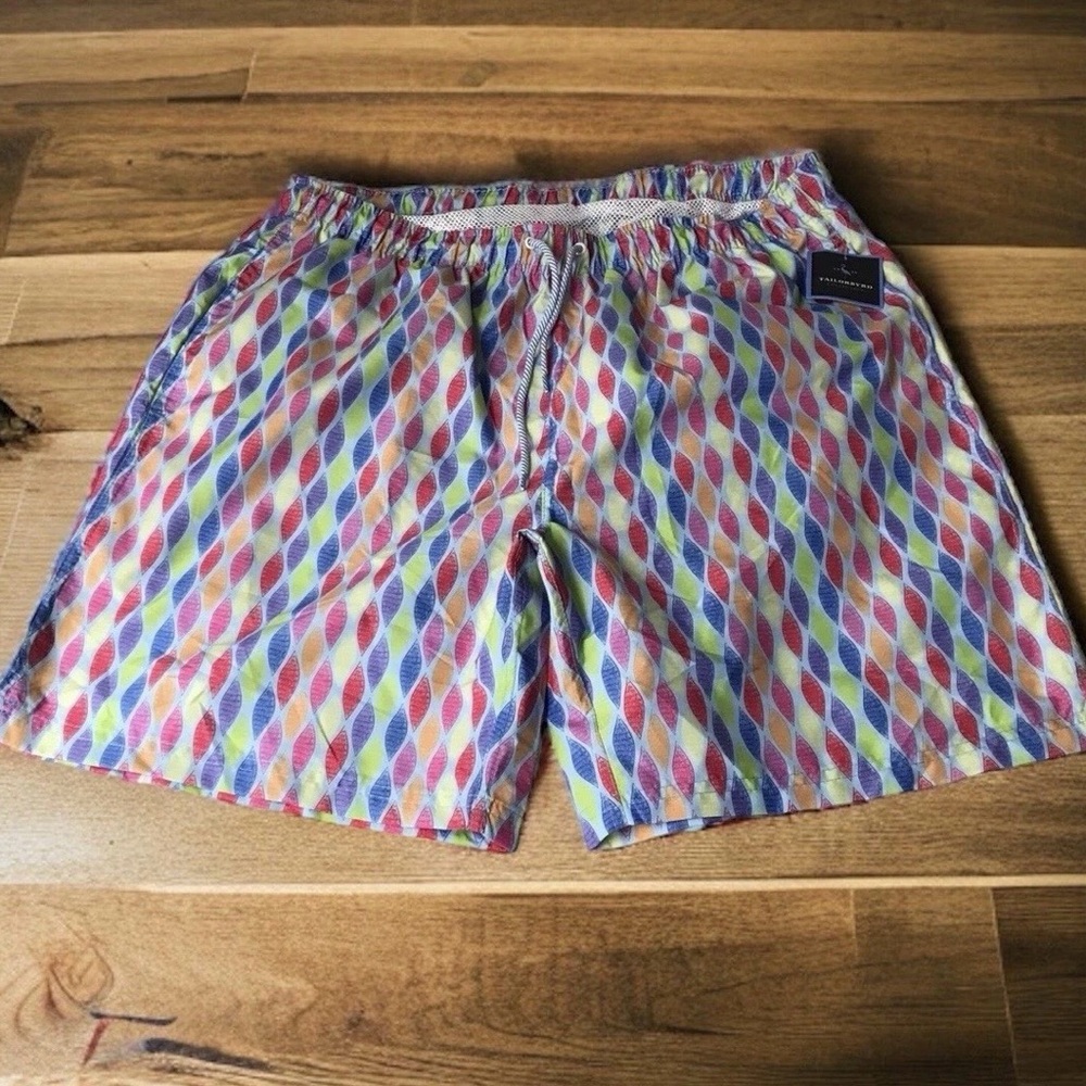 TAILORBYRD Men Size XL Cloud‎ Allover Print Brief Lined Swim Shorts Trunks Beach